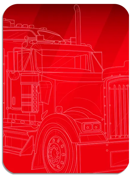 camion en lineas blancas sobre fondo rojo high brake